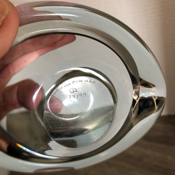 Vtg Holmegaard Blue Glass Ashtray - Picture 8 of 9